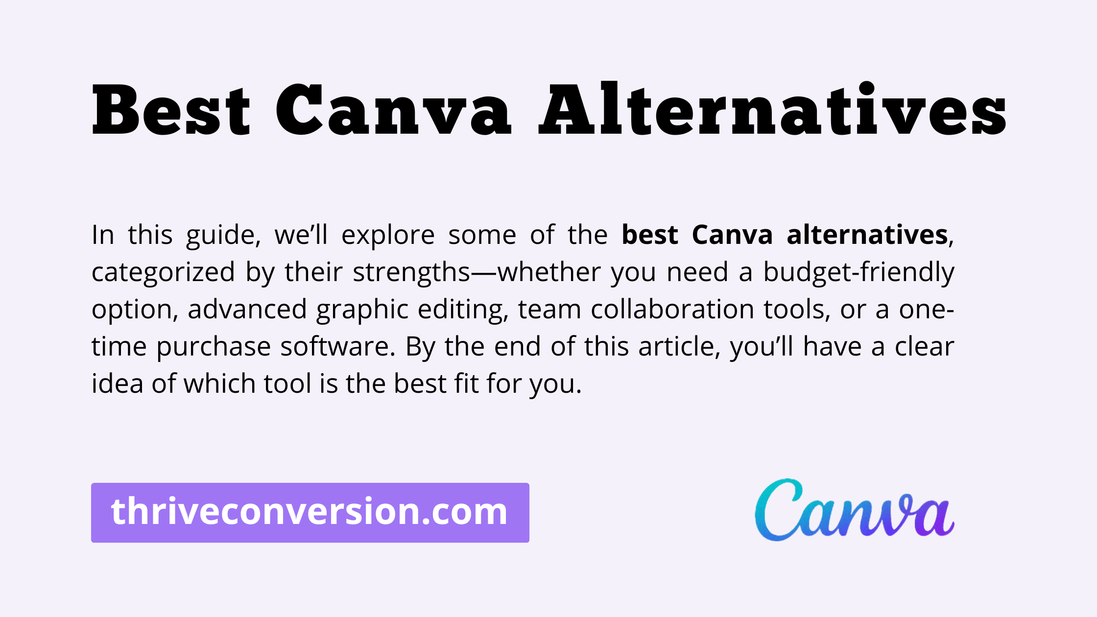 Best Canva Alternatives